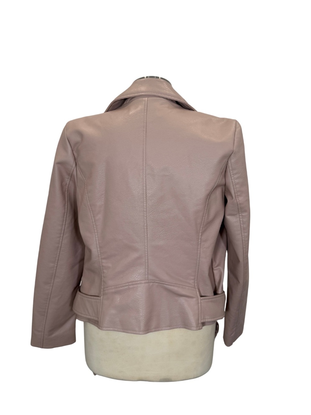 BB Dakota Dusty Rose Leather Moto Jacket - Picture 5 of 6